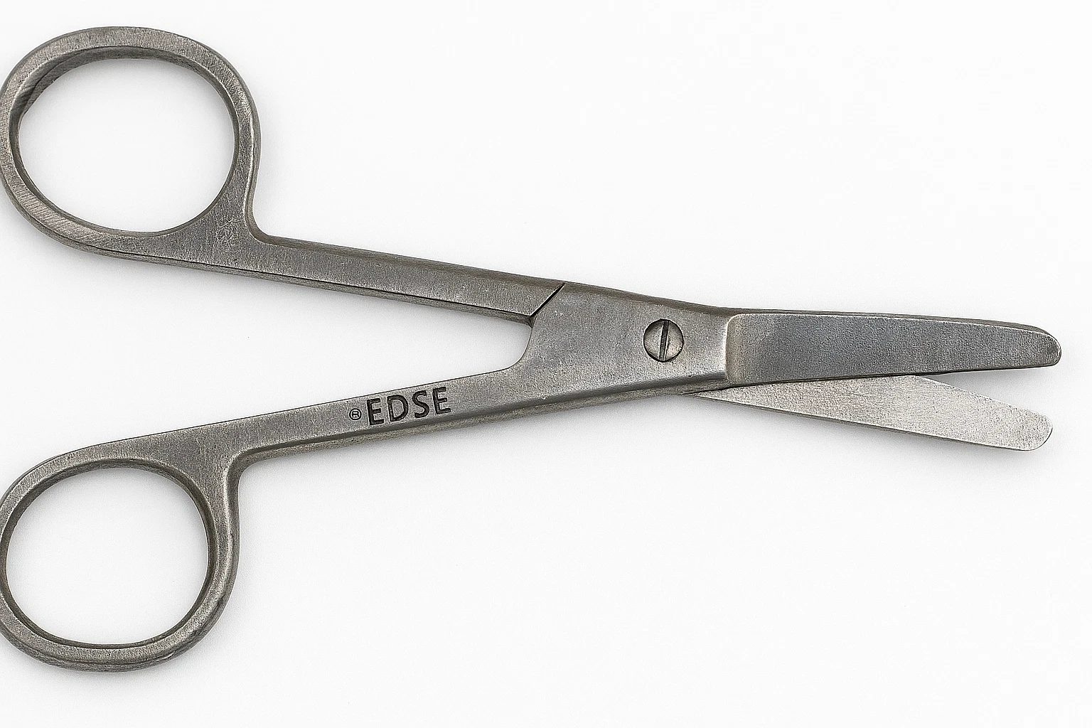 EDSE 5.5 inch blunt-tip dressing and bandage scissors in stainless steel, main product view